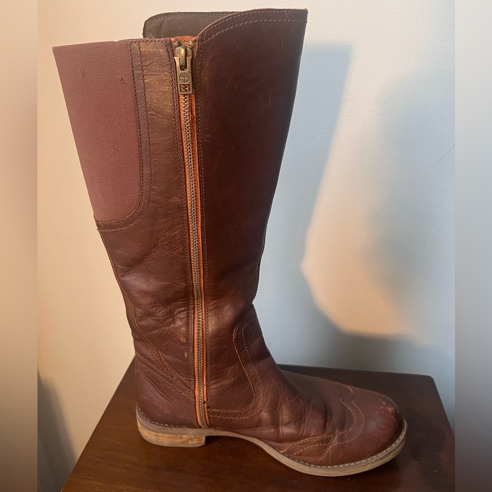 Timberland Brown Leather Boots 7.5 - Picture 2 of 14